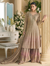Embroidered Georgette Suit With Pant & Dupatta