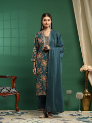 Printed Cotton Blend Kurta With Pant & Dupatta