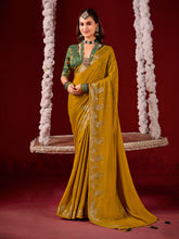 Plain Crepe Saree