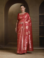 Woven Design Linen Blend Saree