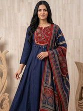 Printed Cotton Blend Kurta With Pant & Dupatta