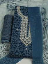 Printed Cotton Unstitched Suits Printed Suit With Pant & Dupatta