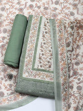 Embroidered Cotton Blend Unstitched Suit With Pant & Dupatta