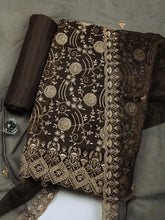 Printed Georgette Unstitched Suit With Pant & Dupatta