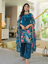 Printed Cotton Blend Kurta With Pant & Dupatta