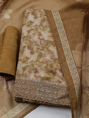 Embroidered Tissue Unstitched Suit With Dupatta