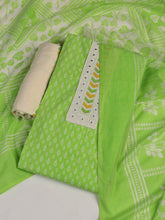 Printed Cotton Blend Unstitched Suit With Dupatta