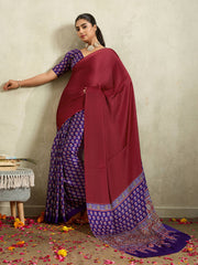 Printed Satin Saree