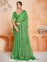 Digital Printed Chiffon Saree
