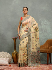Resham Booti Woven Cotton Blend Saree