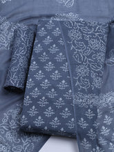 Printed Cotton Blend Unstitched Kurta With Pant & Dupatta