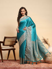 Woven Design Satin Saree