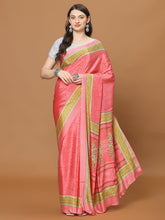 Floral Printed Crepe Woven Saree