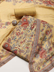 Printed Muslin Unstitched Suit Piece With Dupatta