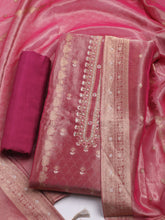 Woven Design Tissue Unstitched Suit With Dupatta