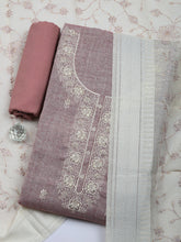 Printed Cotton Unstitched Suit With Pant & Dupatta