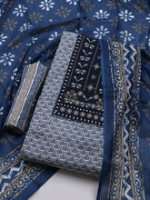 Printed Cotton Blend Unstitched Suit With Dupatta