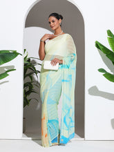 Floral Printed Crepe Saree