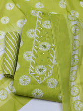 Printed Cotton Blend Unstitched Suit With Dupatta