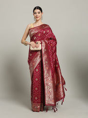 Zari Jaal Art Silk Woven Saree