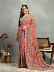 Woven Design Crepe Saree