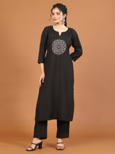 Embroidered Chanderi Kurta With Pants