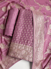Banarasi Art Silk Unstitched Suit With Dupatta