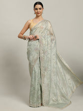 Cutdana Embroidered Chiffon Saree