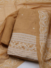 Woven Chanderi Unstitched Suit With Dupatta