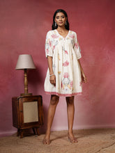 Embroidered Cotton Blend Dress