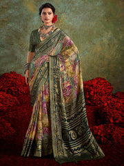 Abstract Printed Georgette Saree