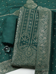 Woven Design Chanderi Unstitched Suit With Pant & Dupatta