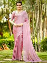 Embroidered Chiffon Saree