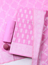 Woven Design Chanderi Unstitched Suit With Pant & Dupatta