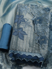 Embroidered Tissue Unstitched Suit With Dupatta