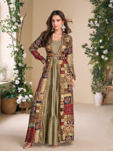 Embroidered Georgette A Line Dress With Jacket