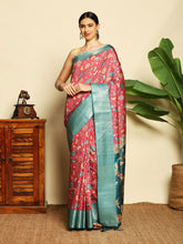 Digital Printed Tussar Saree