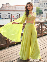 Embroidered Art Silk Choli With Gharara & Dupatta