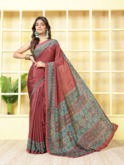 Digital Printed Crepe Saree