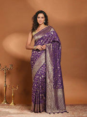 Plain Crepe Saree
