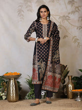Printed Cotton Blend Kurta With Pants & Dupatta