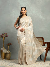Embroidered Tissue Saree