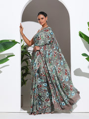 Digital Printed Crepe Saree