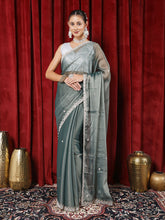 Hand Embroidered Tissue Saree