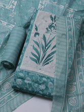 Printed Cotton Blend Unstitched Suit With Dupatta