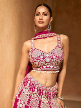 Zari Work Georgette Lehenga Choli With Dupatta