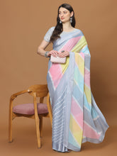 Floral Printed Chiffon Woven Saree
