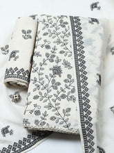 Embroidered Cotton Blend Unstitched Suit With Pant & Dupatta