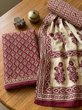 Printed Cotton Blend Unstitched Suit With Pant & Dupatta