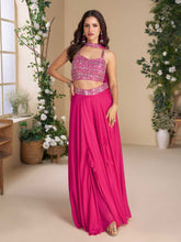 Embroidered Chinon Suit With Pant & Dupatta